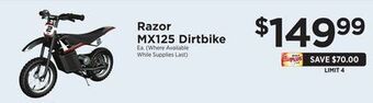 ShopRite Mx125 dirtbike offer