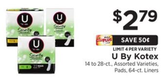 ShopRite U by kotex offer