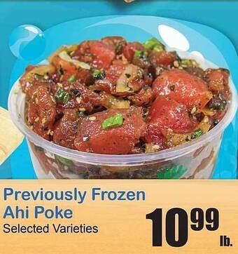 Times Supermarkets Previously frozen ahi poke offer