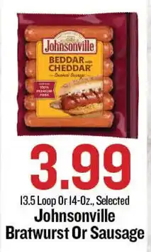 Bell's Food Store Johnsonville Bratwurst Or Sausage 13.5 Loop Or 14-Oz. offer