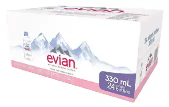 Walmart Evian natural spring water, 11.2 fl oz, 24 count bottles offer