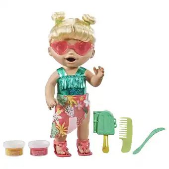 Walmart Baby alive sunshine snacks doll, eats and "poops," waterplay doll, blonde hair offer
