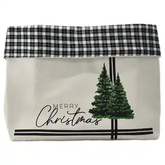 Walmart Holiday time black and white merry pine tree christmas tree skirt, 14" offer