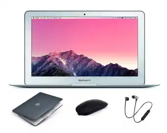 Walmart Apple macbook air 11.6" retina display laptop | 4gb ram, 128gb ssd | bundle includes: wireless headset, bluetooth mouse, gene offer