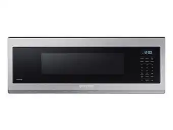 Samsung 1.1 cu. ft. smart slim over-the-range microwave with 400 cfm hood ventilation, wi-fi & voice control in stainless steel offer