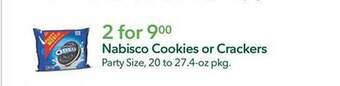 Publix Nabisco cookies or crackers offer