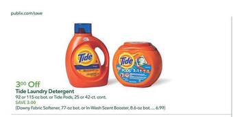 Publix Tide laundry detergent offer