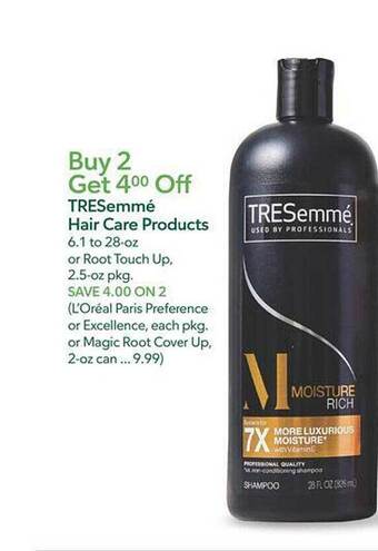 Publix Tresemmé hair care products offer
