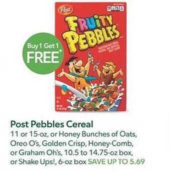 Publix Post pebbles cereal offer