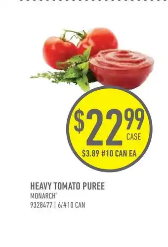 US Foods Chef's Store Monarch Heavy Tomato Puree offer