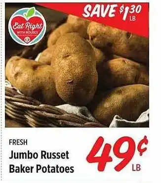 Rouses Jumbo russet baker potatoes offer