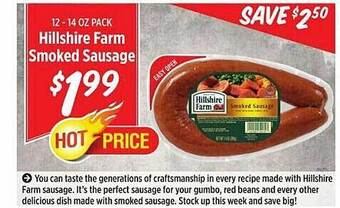 Rouses Hillshire farm smoked sausage offer