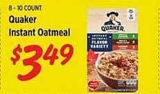 Rouses Quaker instant oatmeal offer