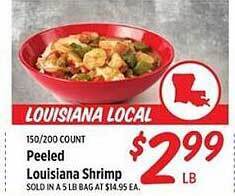 Rouses Peeled louisiana shrimp offer