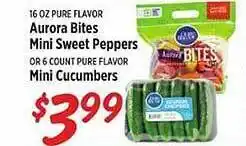 Rouses Aurora bites mini sweet peppers or mini cucumbers offer