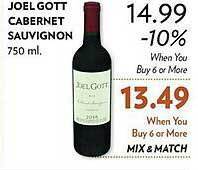 Reasors Joel gott cabernet sauvignon offer