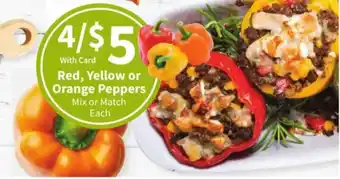 Food City Red, yellow or orange peppers offer
