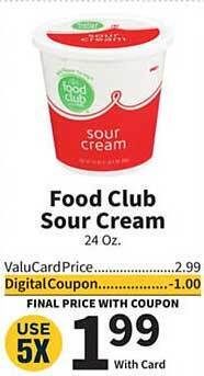 Food City Food club sour cream offer
