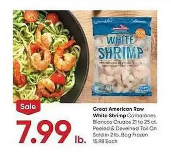 Stater Bros Great american raw white shrimp offer