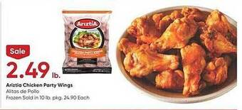 Stater Bros Ariztia chicken party wings offer