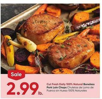 Stater Bros Boneless pork loin chops offer