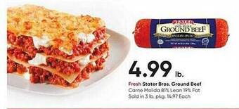 Stater Bros Starter bros. ground beef offer