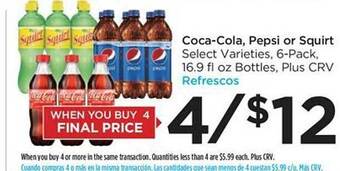 Foods Co Cocacola, pepsi or squirt offer