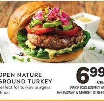 Albertsons Open nature ground turkey offer