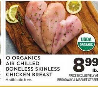 Albertsons O organics air chilled boneless skinless chicken breast offer