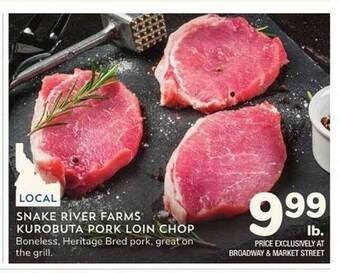Albertsons Snake river farms kurobuta pork loin chop offer