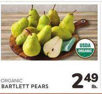 Albertsons Organic bartlett pears offer