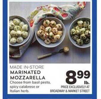 Albertsons Marinated mozzarella offer