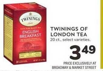 Albertsons Twinings of london tea offer