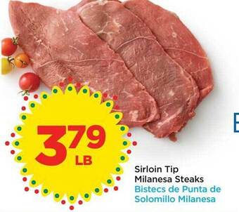 Food 4 Less Sirloin tip milanesa steaks offer