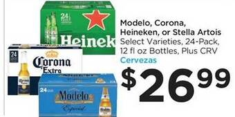 Food 4 Less Modelo, corona, heineken, or stella artois offer