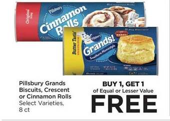Food 4 Less Pillsbury grands biscuits, crescent or cinnamon rolls offer
