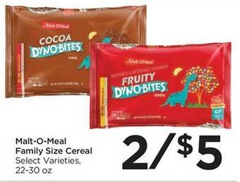 Food 4 Less Malt-o-meal family size cereal offer