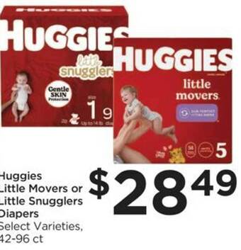 Food 4 Less Huggies little movers or little snugglers diapers offer