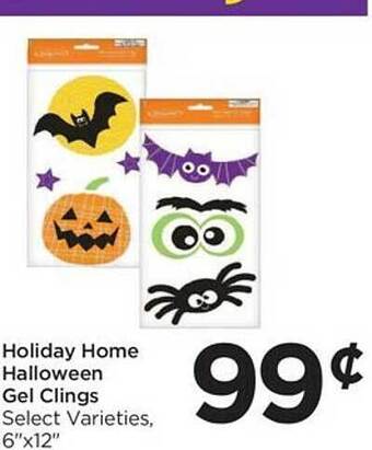 Food 4 Less Holiday home halloween gel clings offer