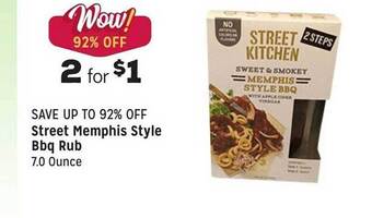 Grocery Outlet Street memphis style bbq rub offer