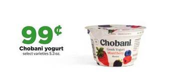 Hy-Vee Chobani yogurt offer
