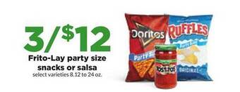 Hy-Vee Frito-lay party size snacks or salsa offer
