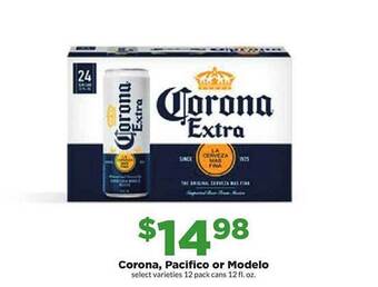 Hy-Vee Corona, pacifico or modelo offer