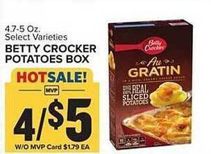 Food Lion Betty crocker potatoes box offer