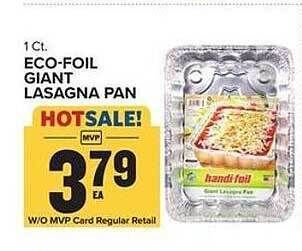 Food Lion Eco-foil giant lasagna pan offer