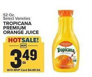 Food Lion Tropicana premium orange juice offer