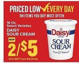 Food Lion Daisy sour cream offer