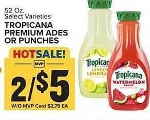 Food Lion Tropicana premium ades or punches offer