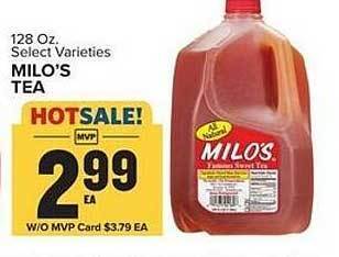 Food Lion Milo's tea offer