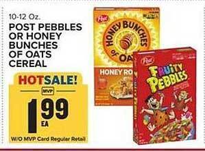 Food Lion Post pebbles or honey bunches of oats cereal offer